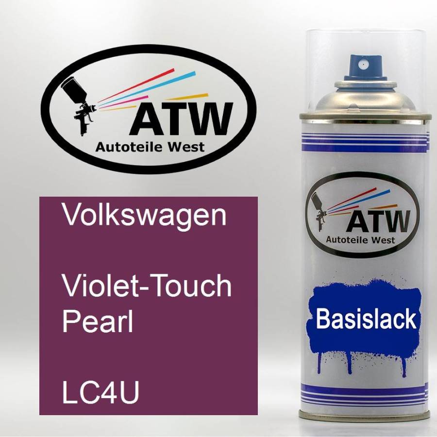 Volkswagen, Violet-Touch Pearl, LC4U: 400ml Sprühdose, von ATW Autoteile West.